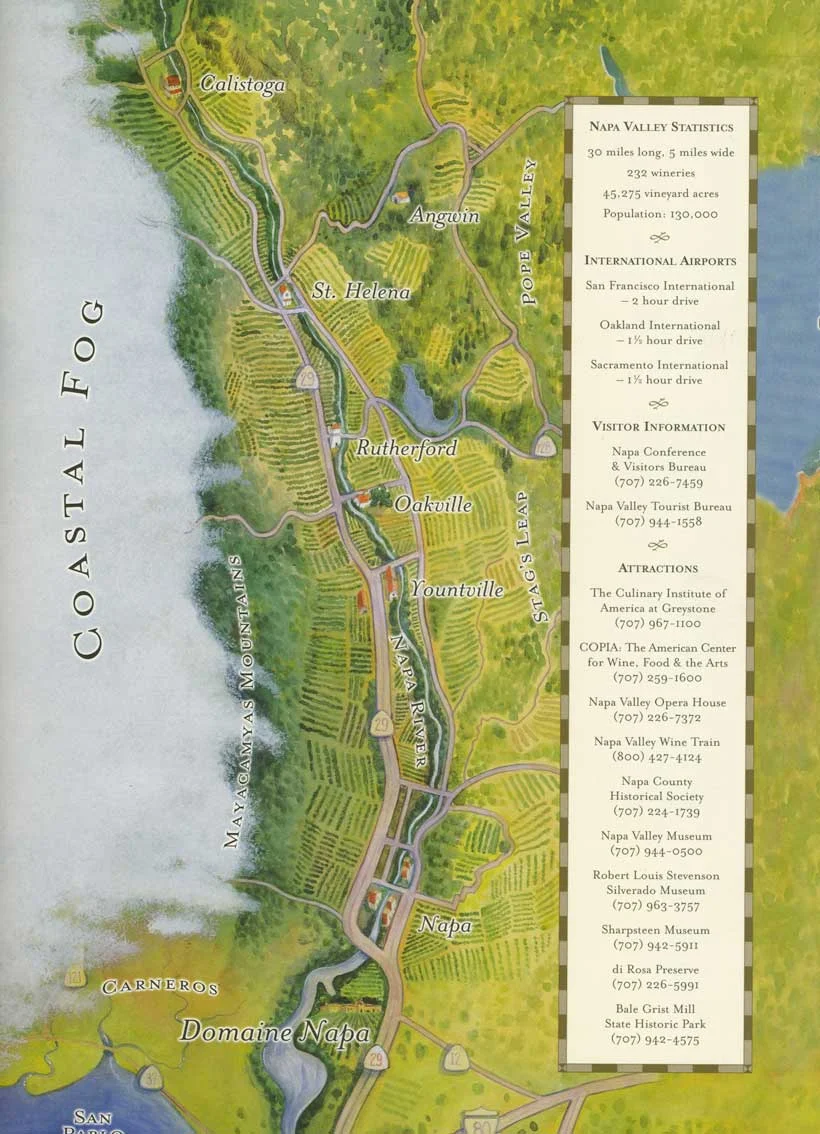 Map for Domaine Napa brochure