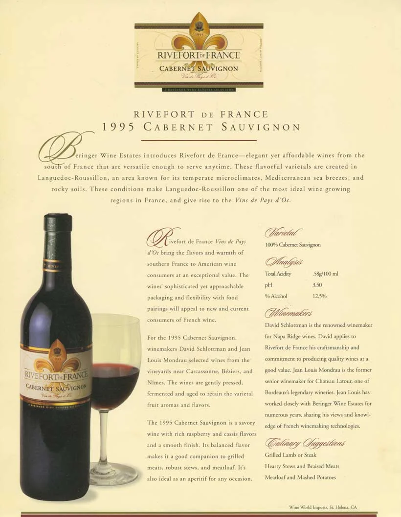 Rivefort wine label