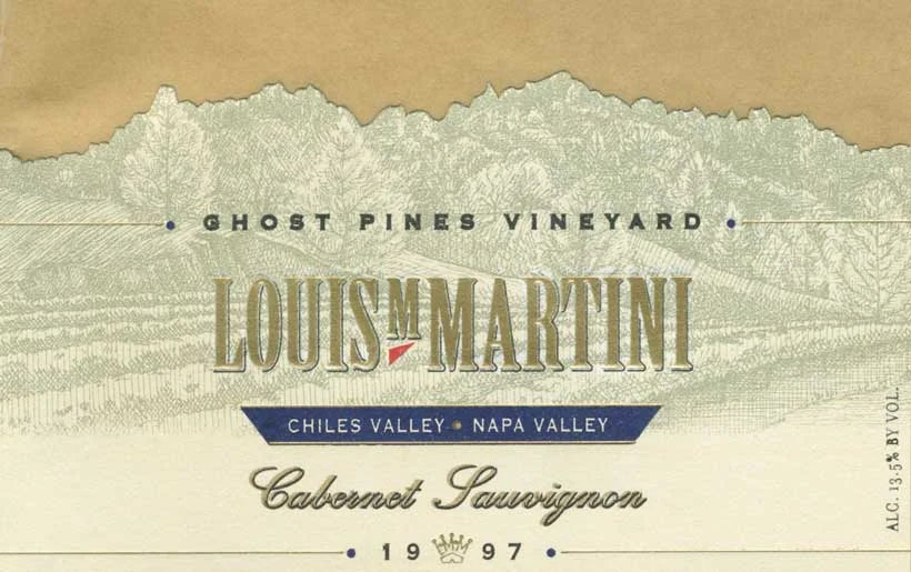 Louis Martini Ghost Pines Vineyard wine label