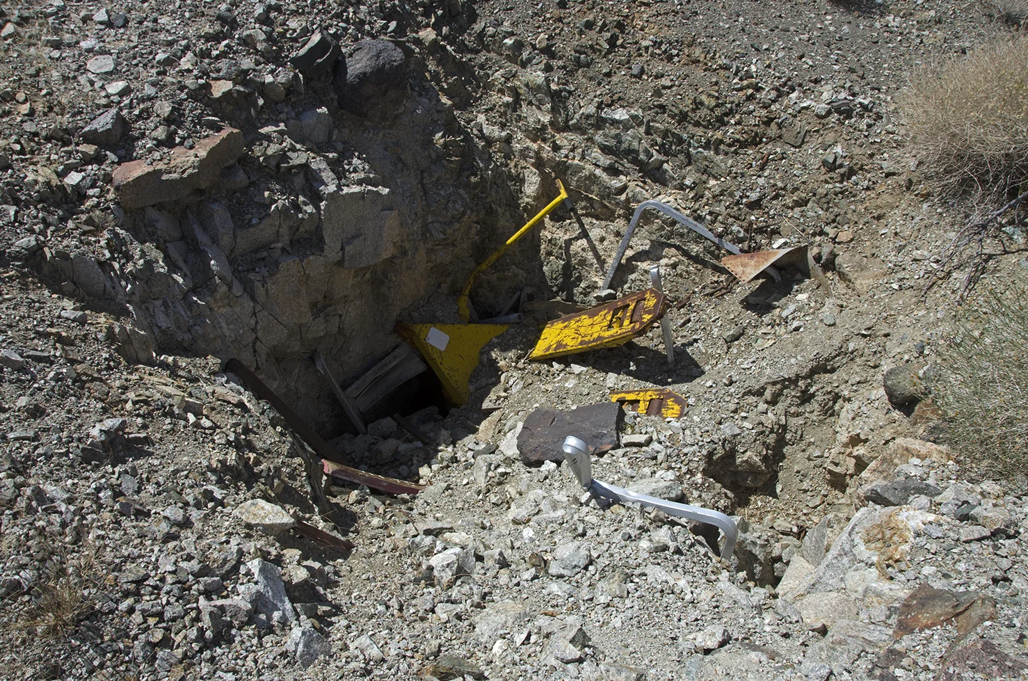 Was someone trying to take a pallet jack down into that shaft?