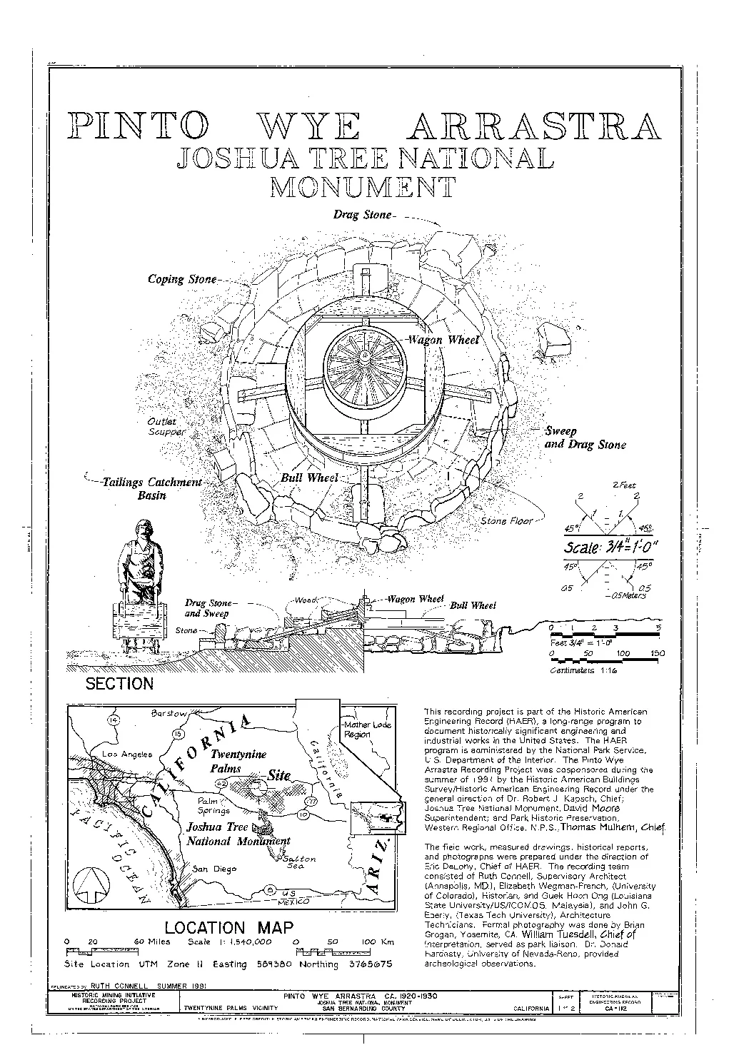 Credit: Historic American Engineering Record, National Park Service, delineated by Ruth Connell, summer 1991.
