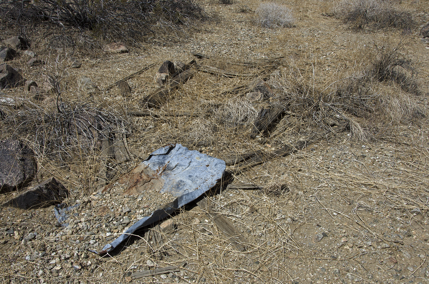 Perhaps the remains of an outhouse.