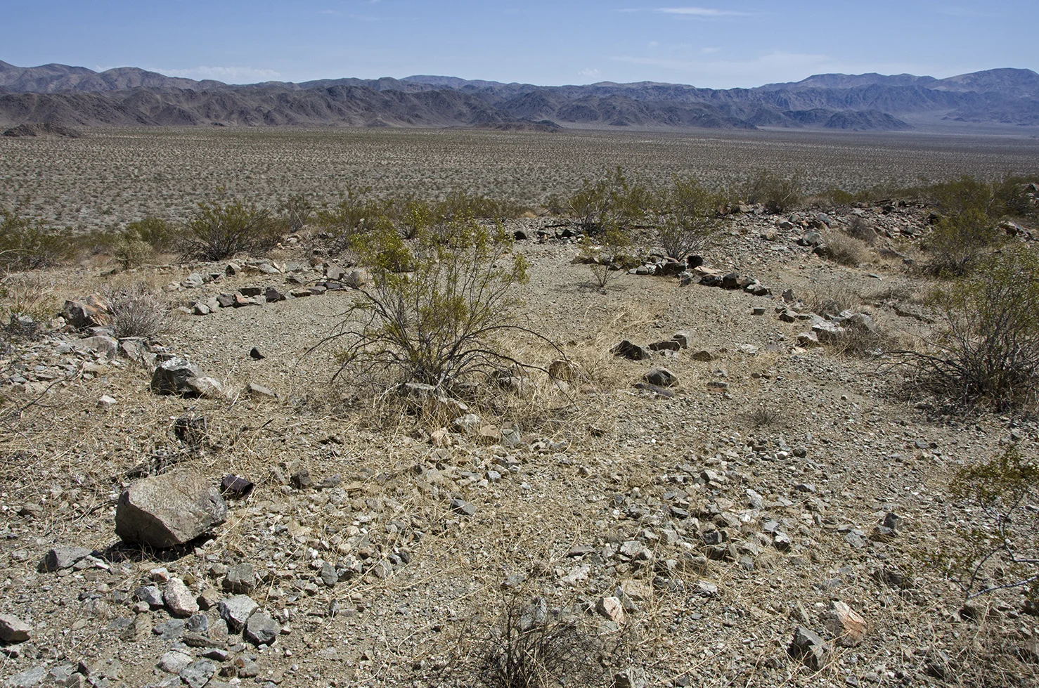 The view from above the tent site.