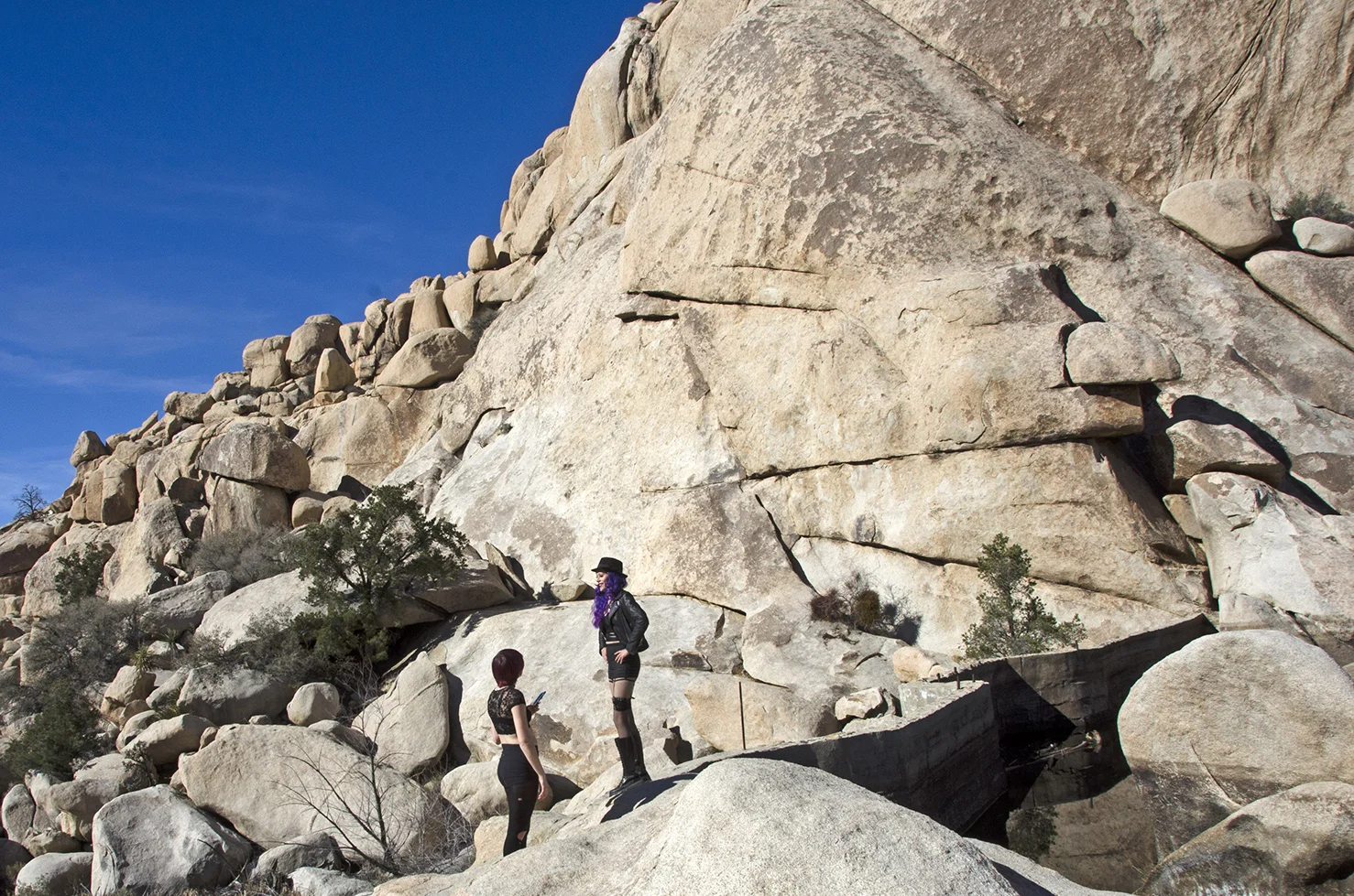 Hikers at Barker Dam