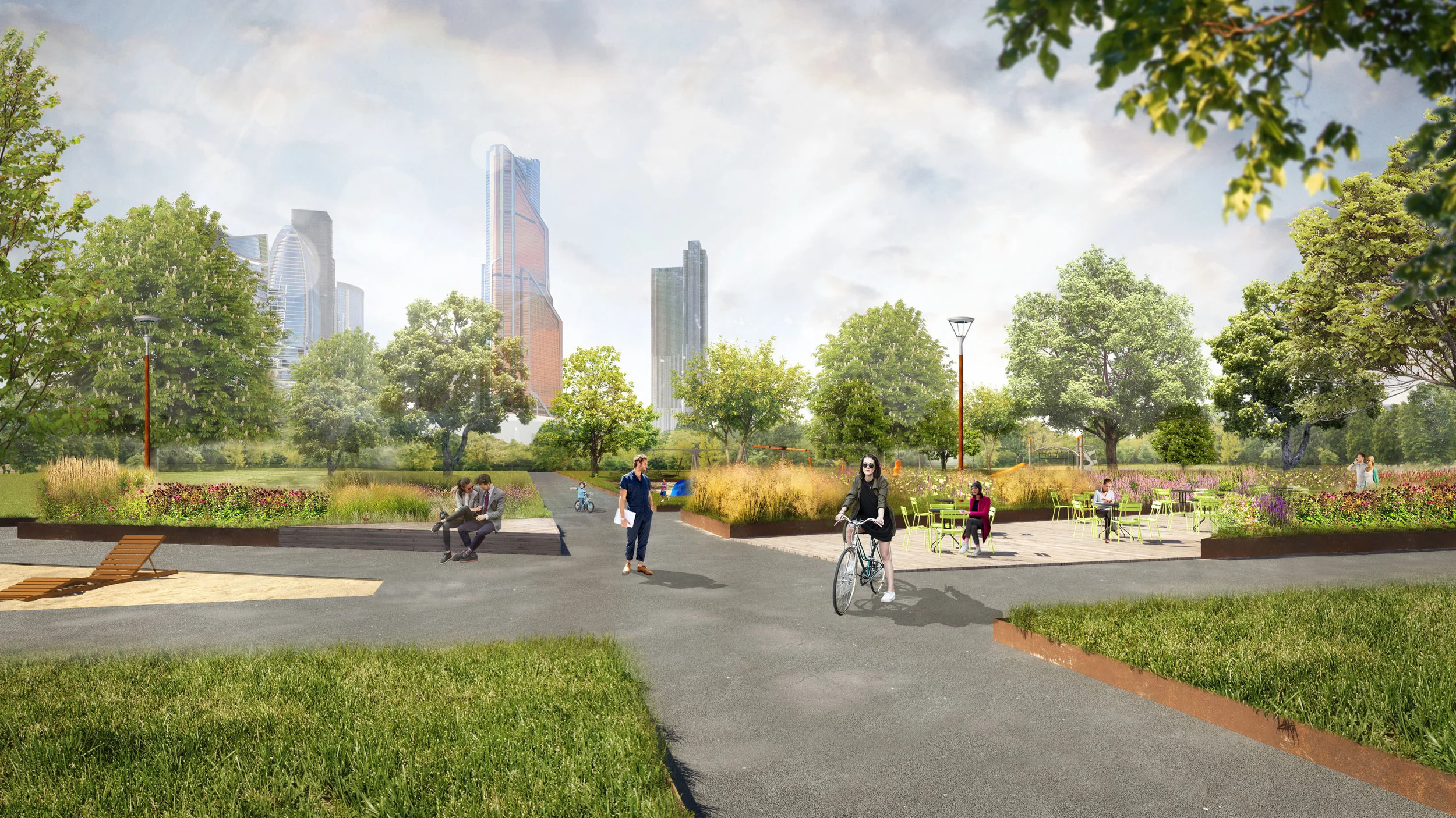  Вид на летнюю террасу кафе и мини-пляж 