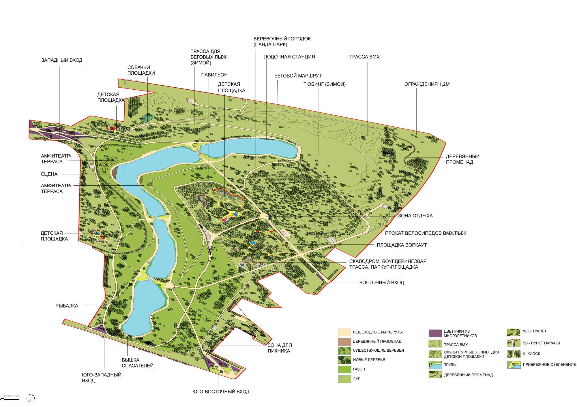  Концепция Парка Подходы к Олимпийской Деревне-80  Заказчик: Мосгорпарк  Партнеры: LDA Design, АБ "Практика", Michael Grubb Studio 