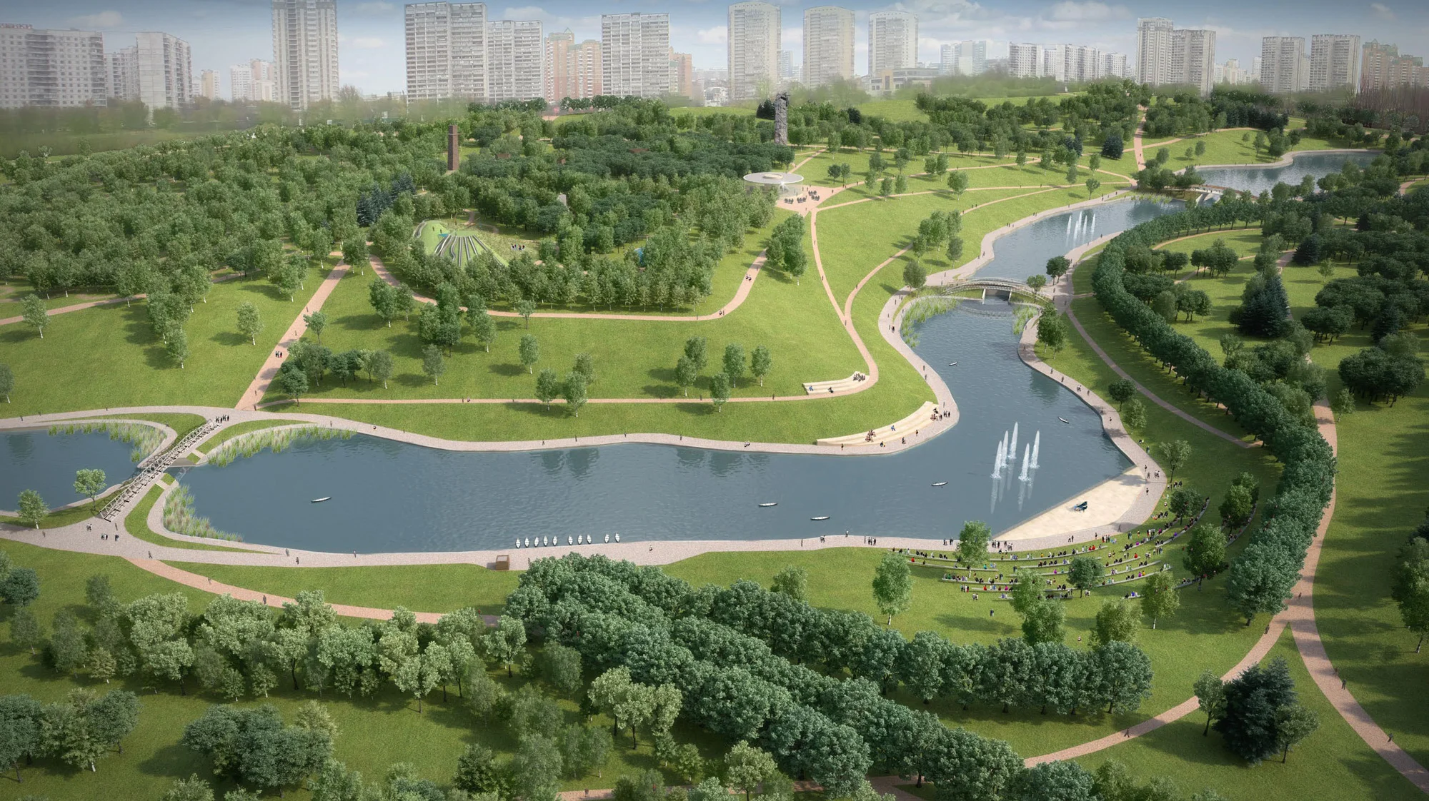  Концепция Парка Подходы к Олимпийской Деревне-80  Заказчик: Мосгорпарк  Партнеры: LDA Design, АБ "Практика", Michael Grubb Studio 