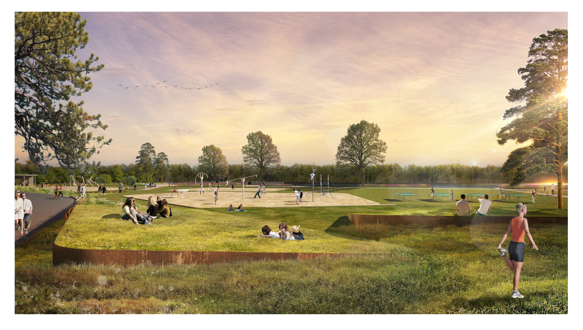  Концепция присоединенной территории природно-исторического парка Кузьминки-Люблино  Восточный пляж  Партнеры: Архитектурное бюро "Практика"       