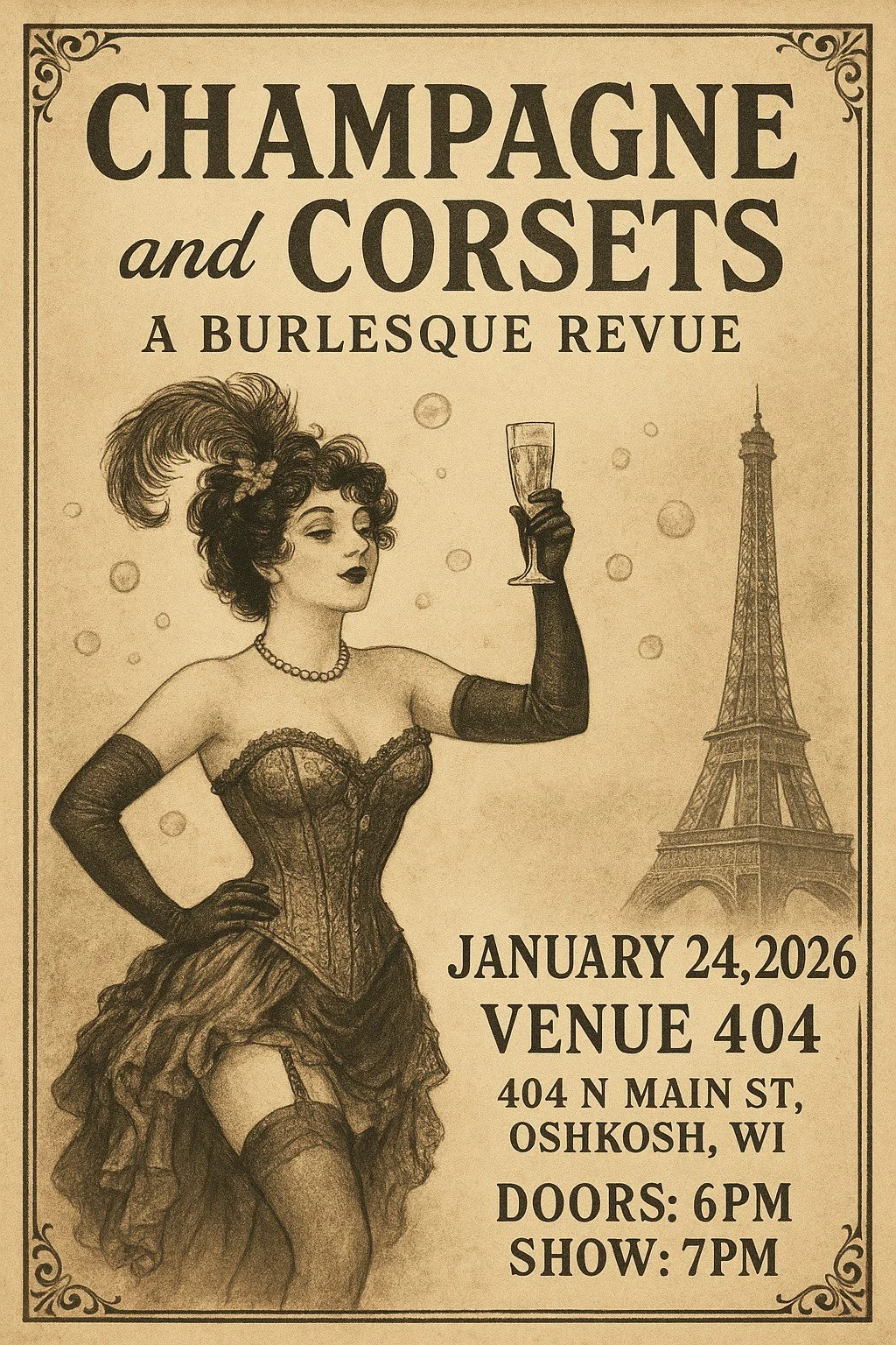 Champagne &amp; Corsets - A Certified Sexy Burlesque Revue