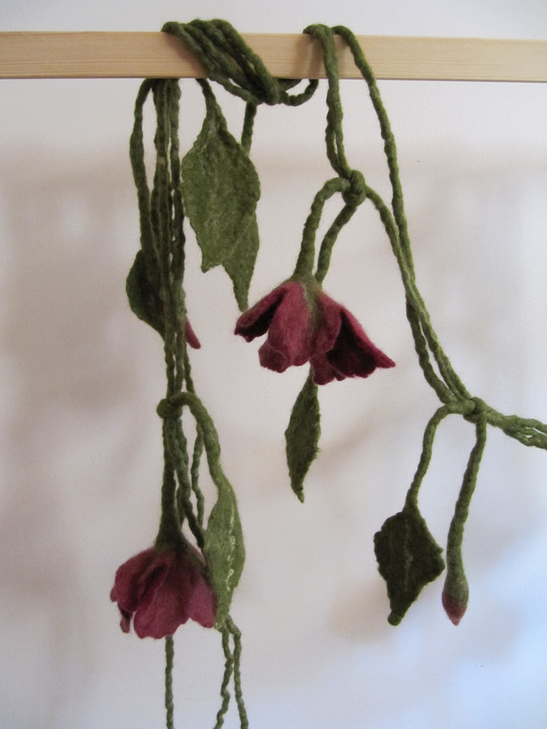 Mim's Flower Flower Vine - wet felted