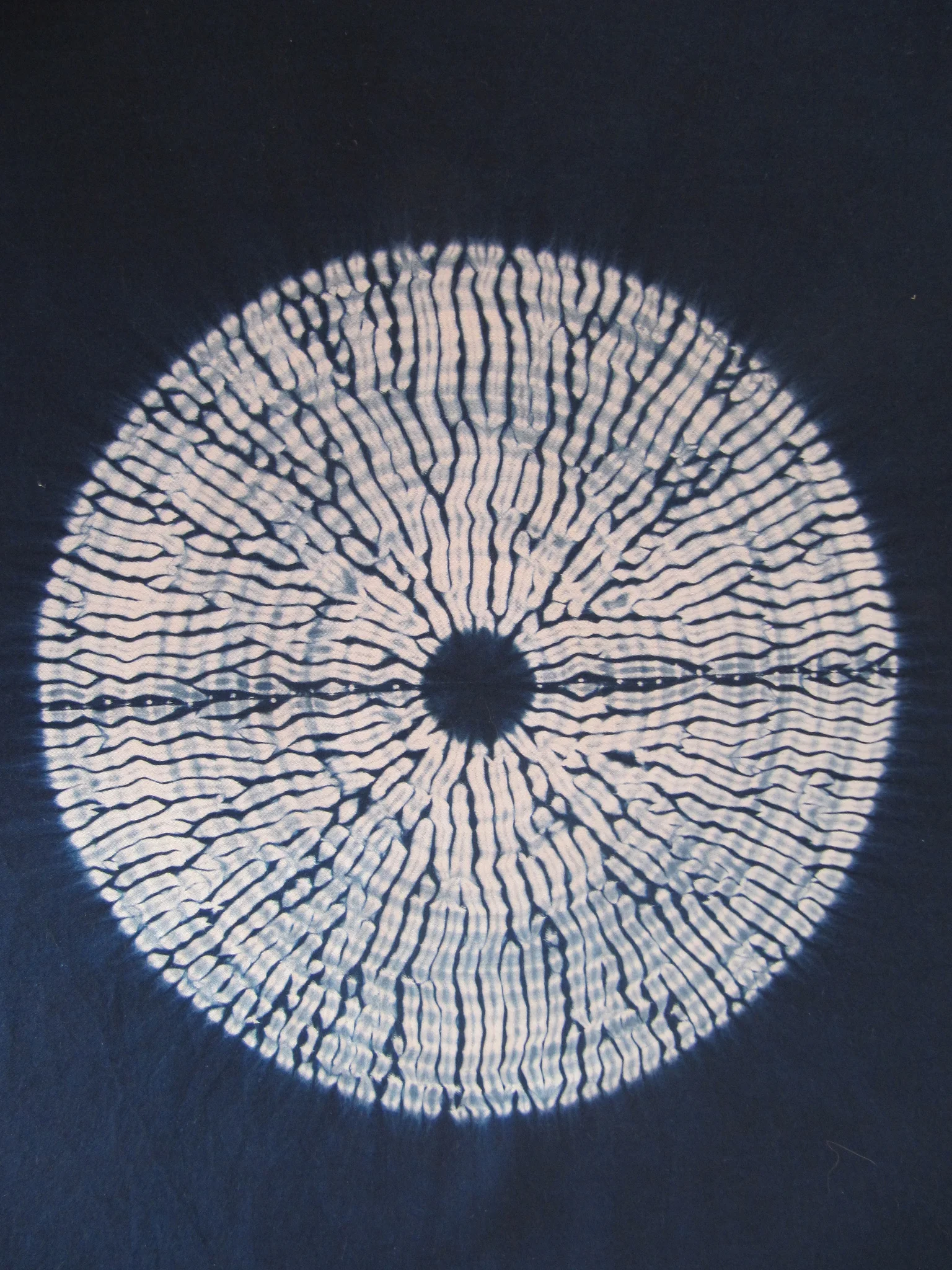 Mokume indigo shibori - Wood Grain Pattern
