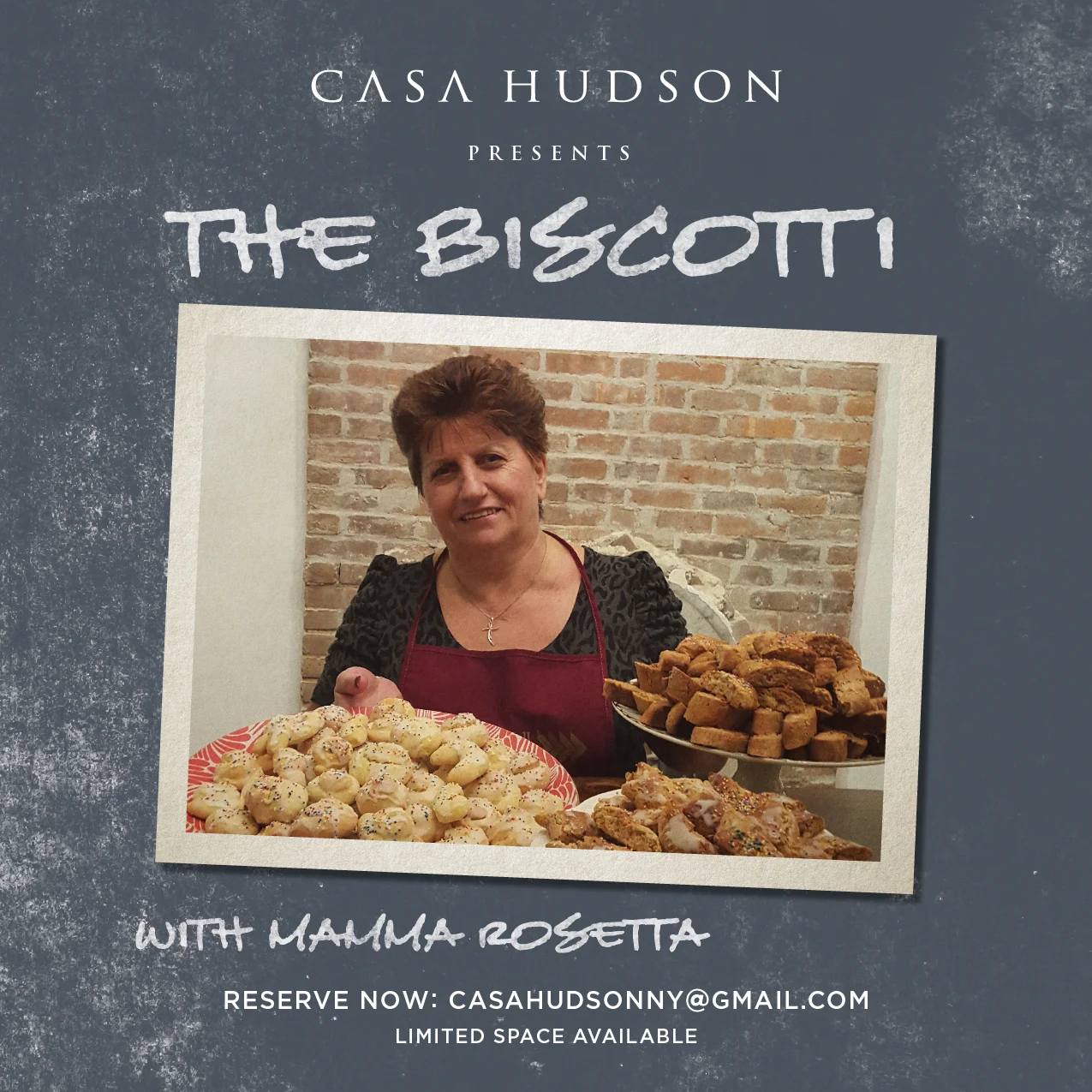 THE BISCOTTI:  MIX THEM, BAKE THEM, SHARE THEM with MAMMA ROSETTA