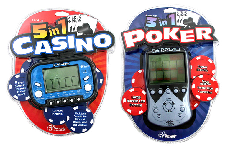 electronic handheld slot machine game