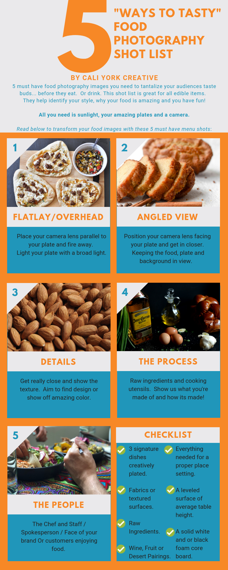 Apply these tips and suggestions to your next next food shoot and let me know how it works out! Tag #caliyorkcreative on your IG posts!