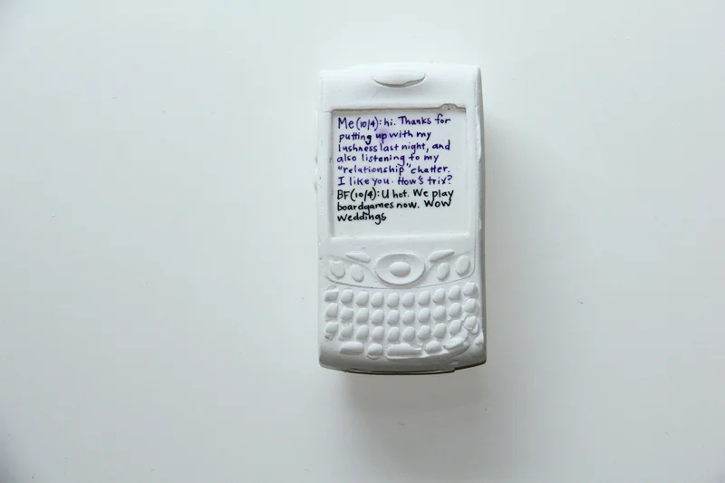 For A Good Time, Text Boyfriend. Plaster cast cell phone. Dimensions very. 2011