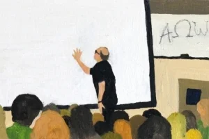 "If I can't tell your art was made in 2013, 'Bye!' It's already begun to die." - Jerry Saltz at ETSU April 15 - with Jerry Saltz.