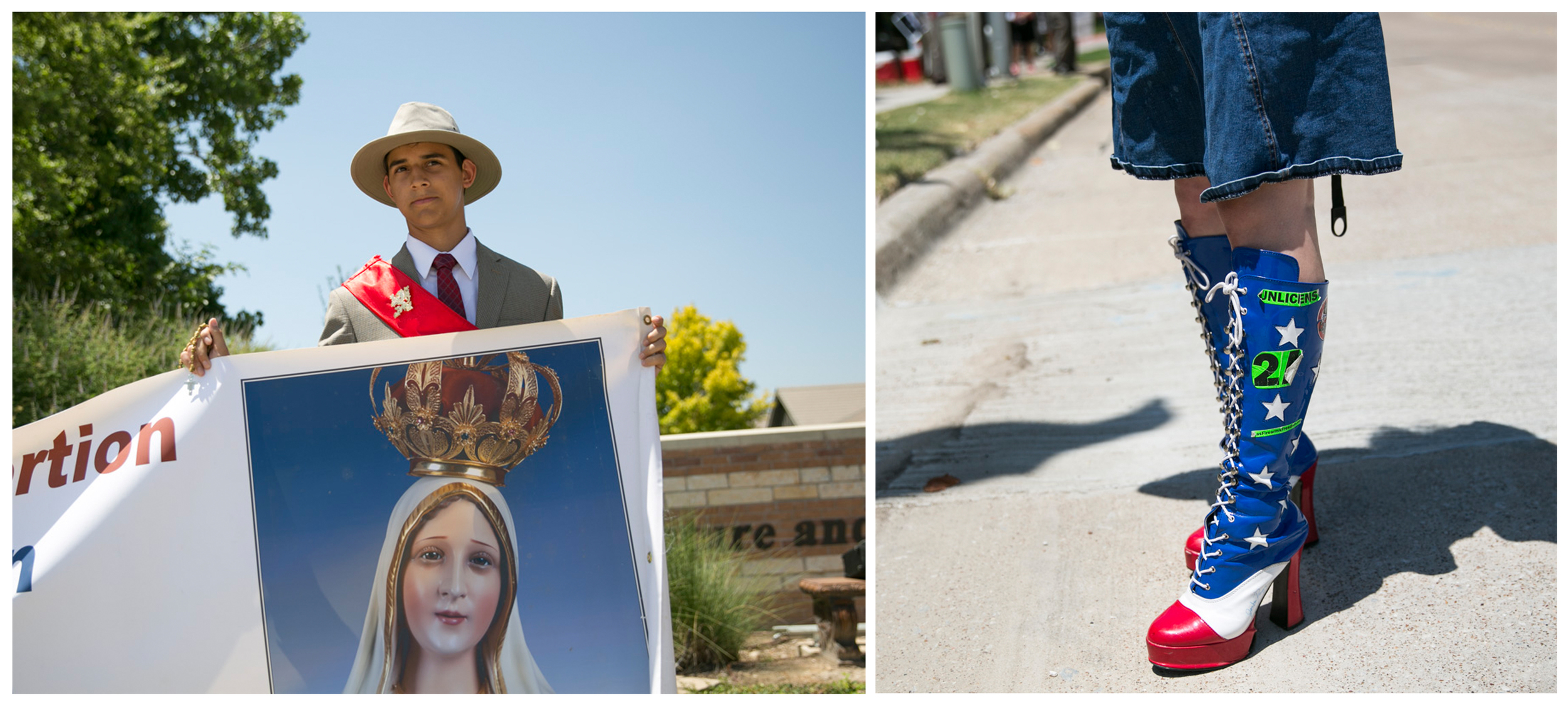  Protesters at an anti-abortion rally in Fort Worth. 