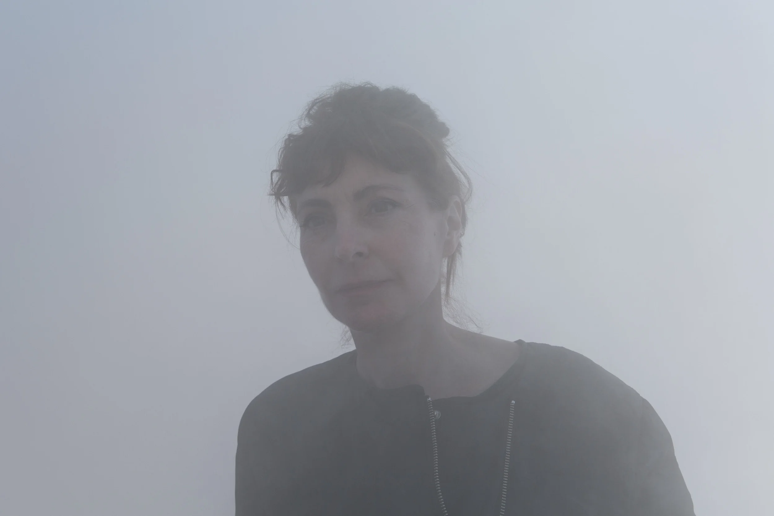 Portrait of Belgian artist Ann Veronica Janssens.