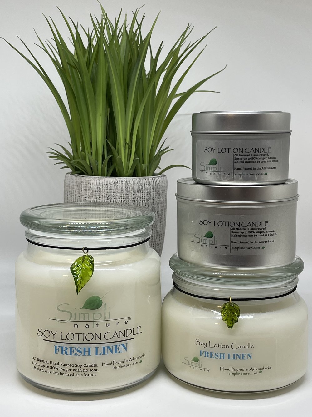 Fresh Linen-Soy Lotion Candle — Simpli Nature All Natural Soy Lotion Candles Hand Poured in the Adirondack New