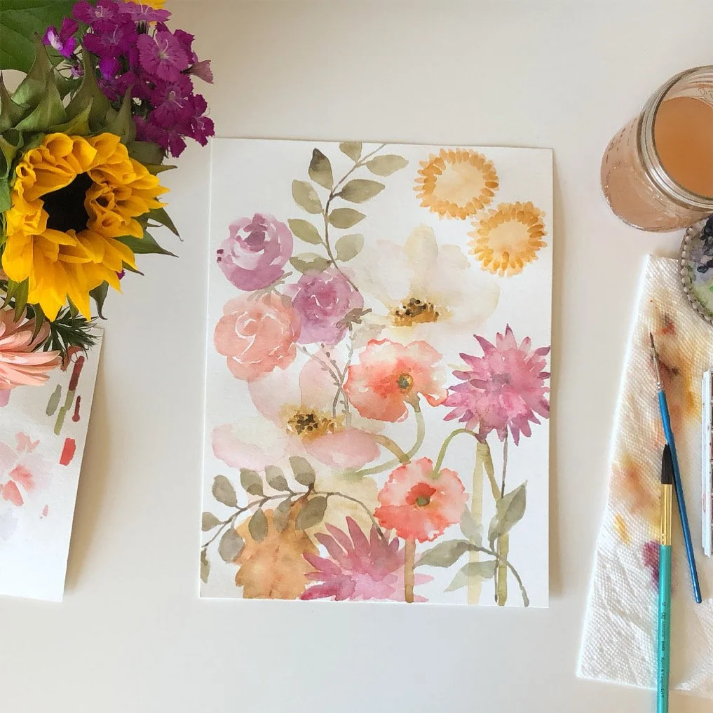 Loose Watercolor Florals Workshop
