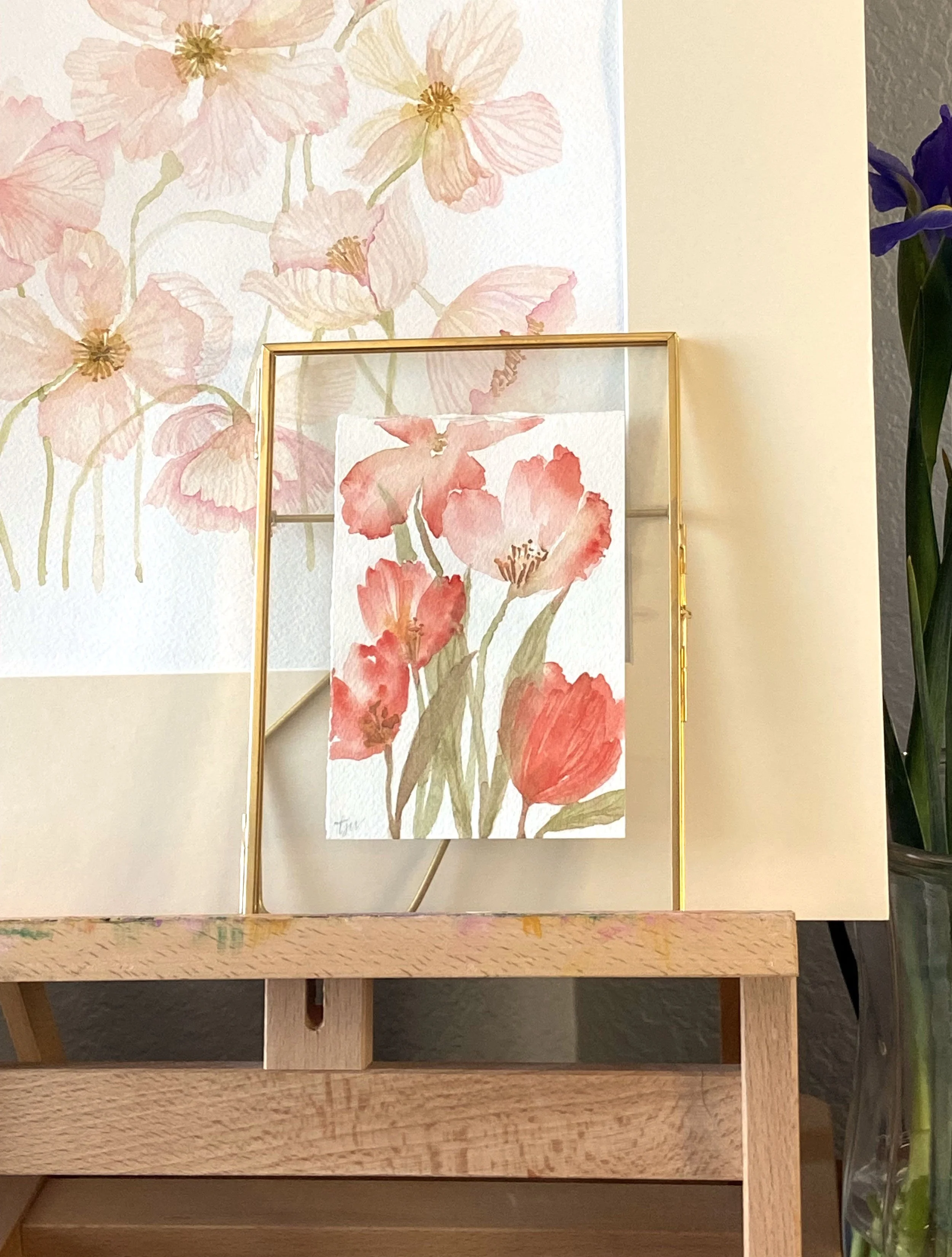 Red Tulips Framed Mini