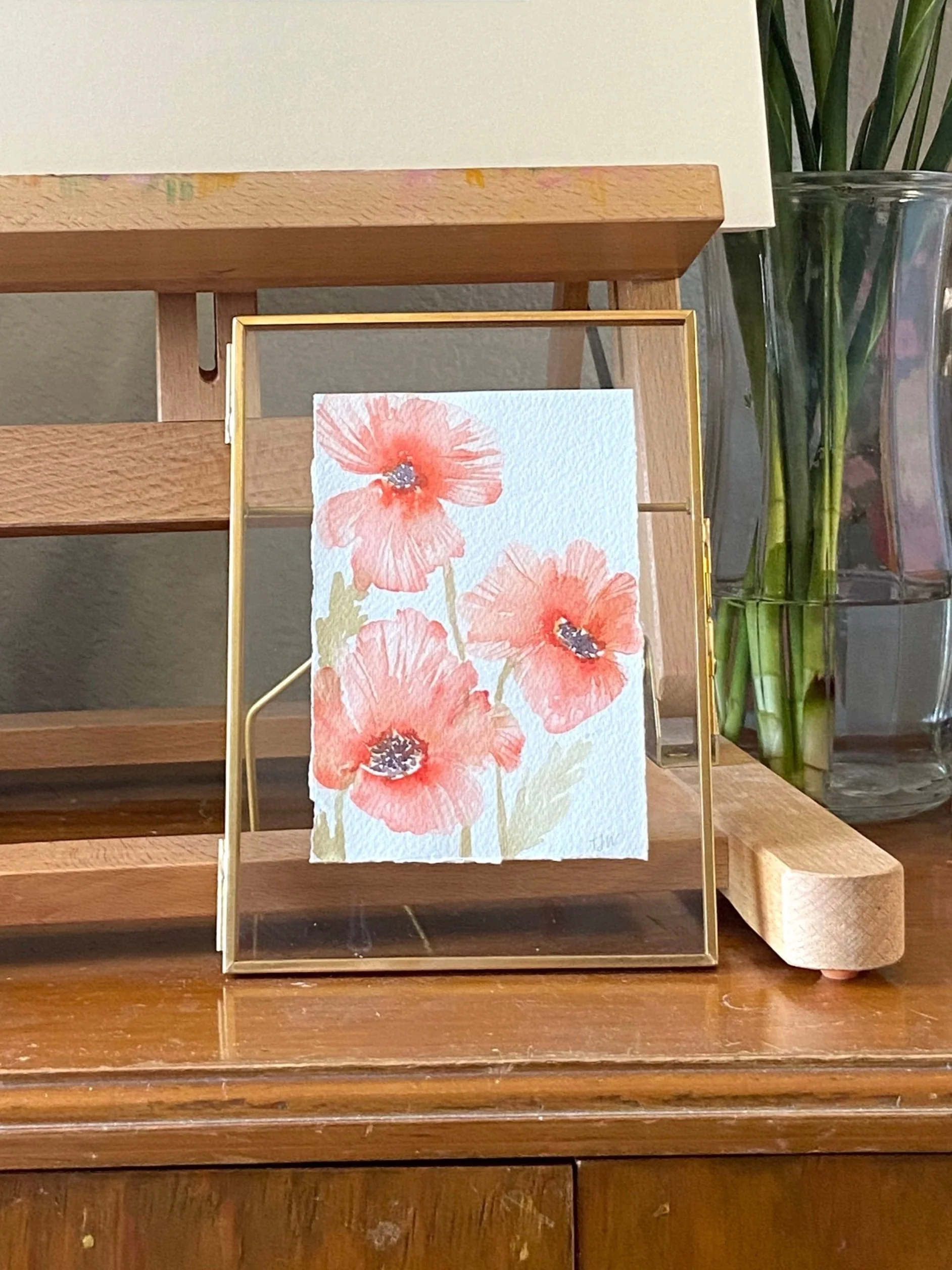 Red Poppies Framed Mini