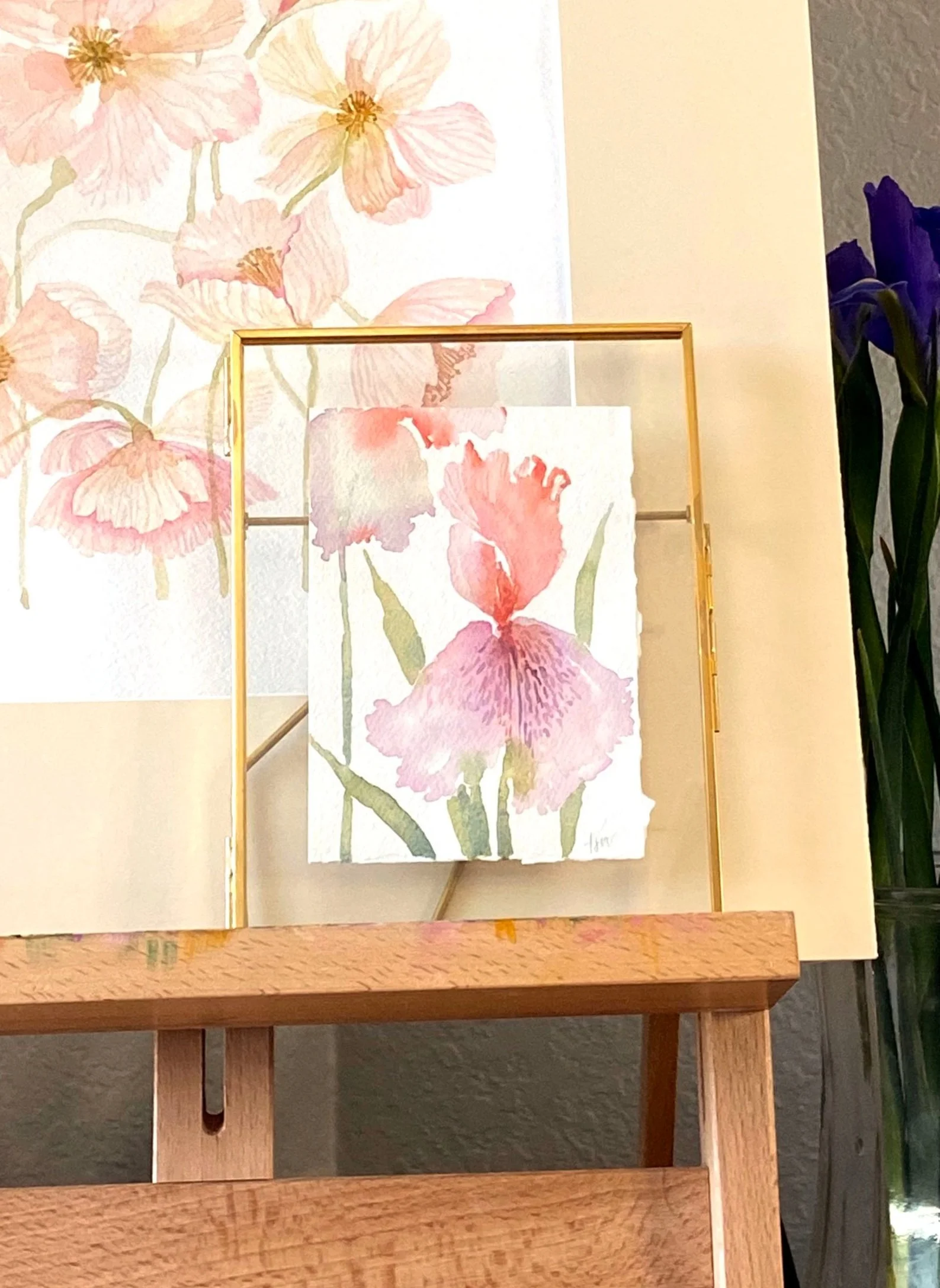 Purple Iris Framed Mini