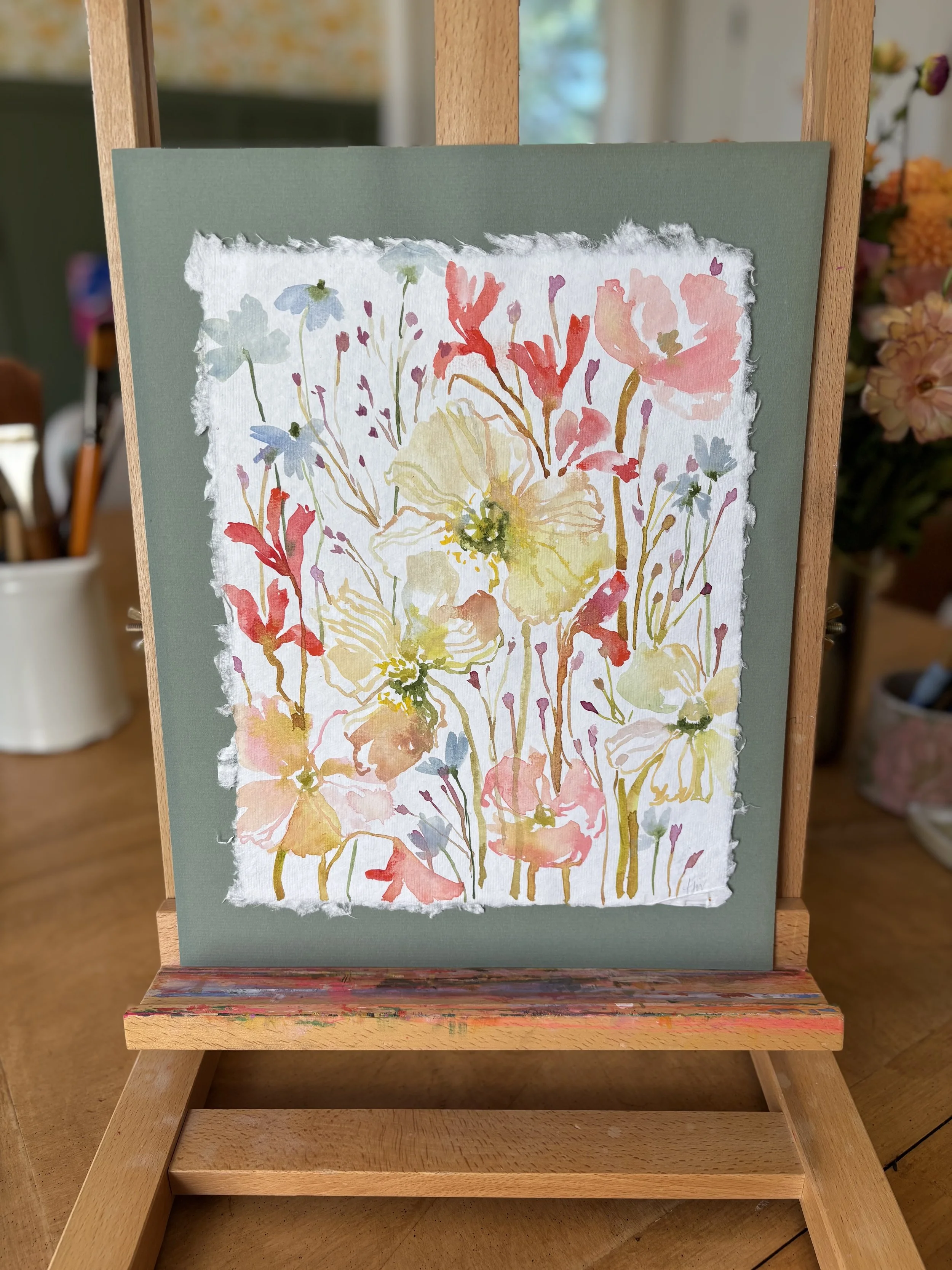 Wildflowers on Green