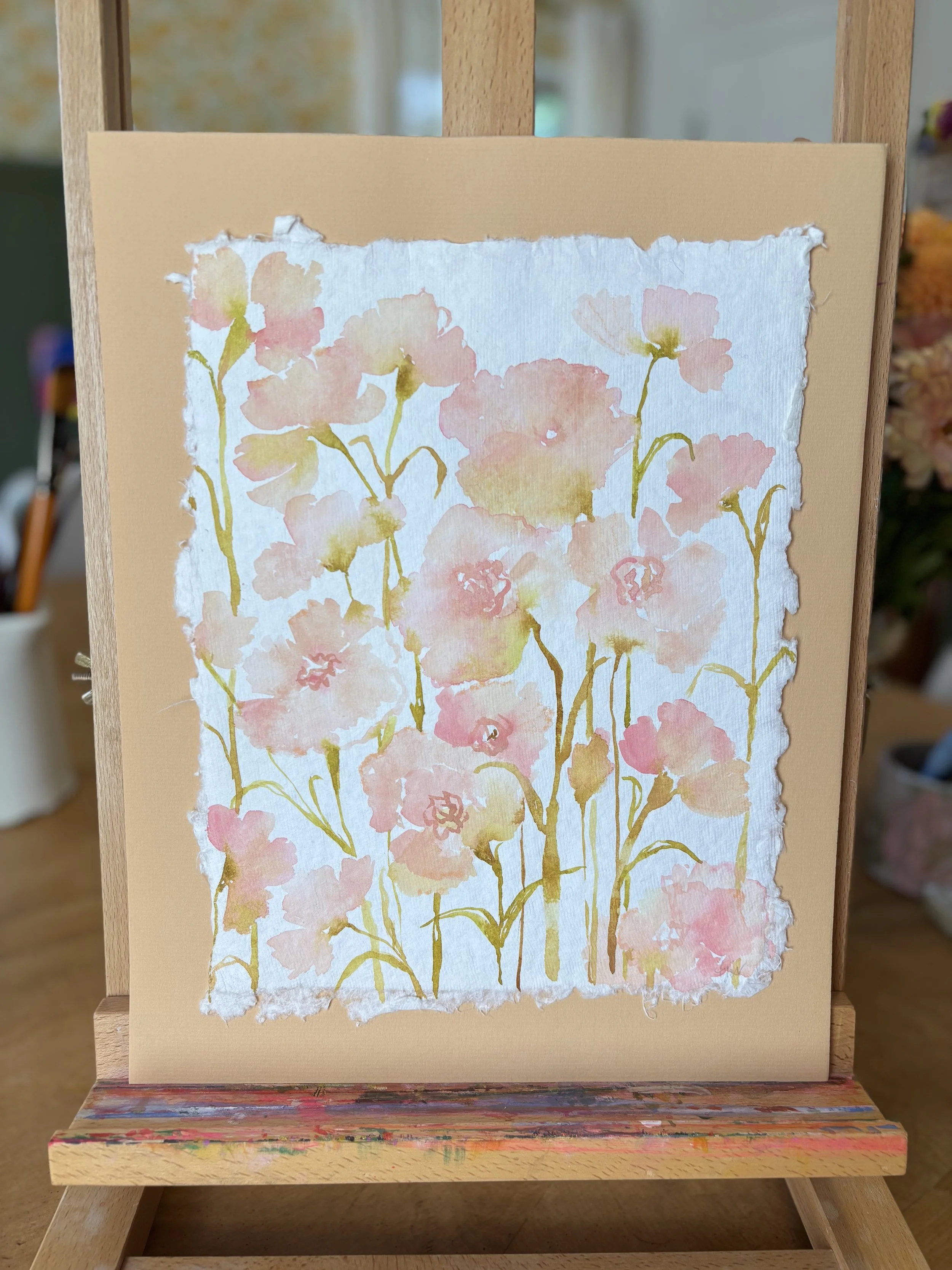 Carnations on Papaya