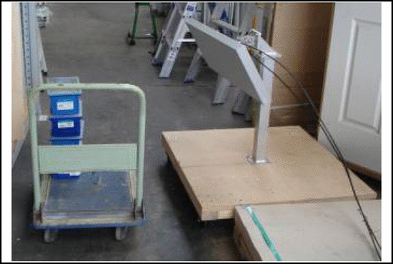Exhibit 4. RFID tagged cartons of nails within the read range of an antenna
