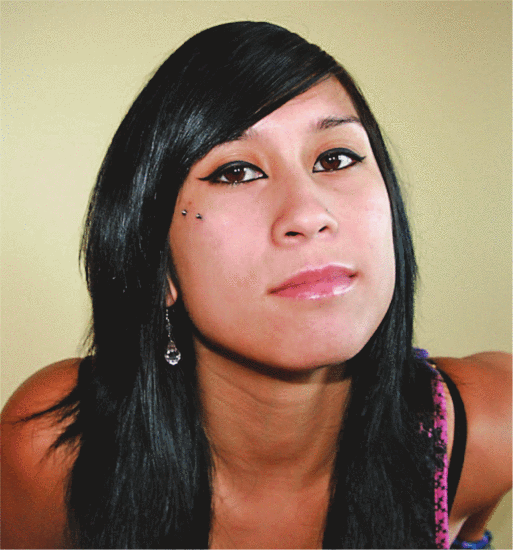 Figure 1. Ganesha Balunsat reflects on the need to remove her dermal anchors: “This is my last day with my two beautiful dermal anchors. I will miss them so much! They've lasted a year and a half now, but they have been slowly rejecting, so I will be taking them out tomorrow. As much as I don't want to, it's probably better I get them out now than waiting for them to fall out by themselves and leave a fat scar…” (Courtesy of Ganesha Balunsat, 2010.)