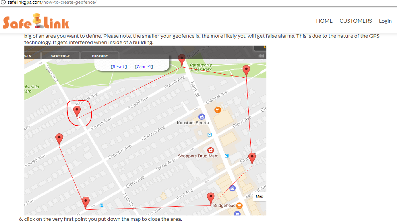 Source: http://safelinkgps.com/how-to-create-geofence/