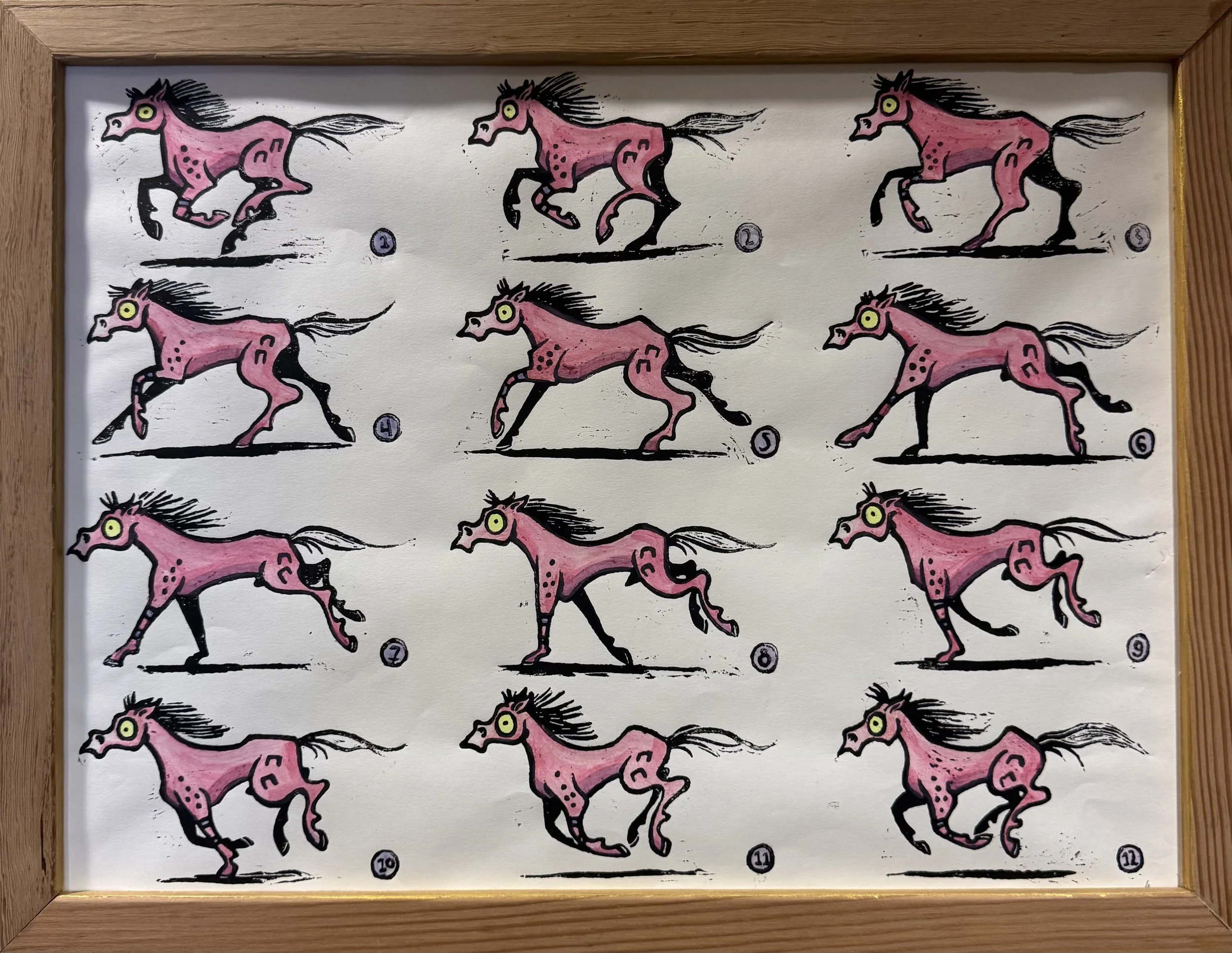 RunningHorse-screenprint-32 x 24 inches framed-3000.jpg