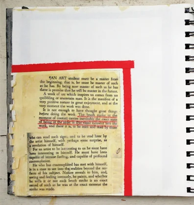 collage > journal page with inspiration from robert henry's the art spirit