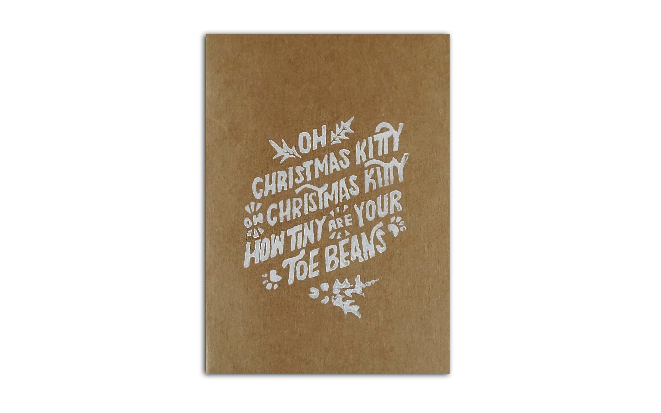 Christmas Kitty 5X7 Card