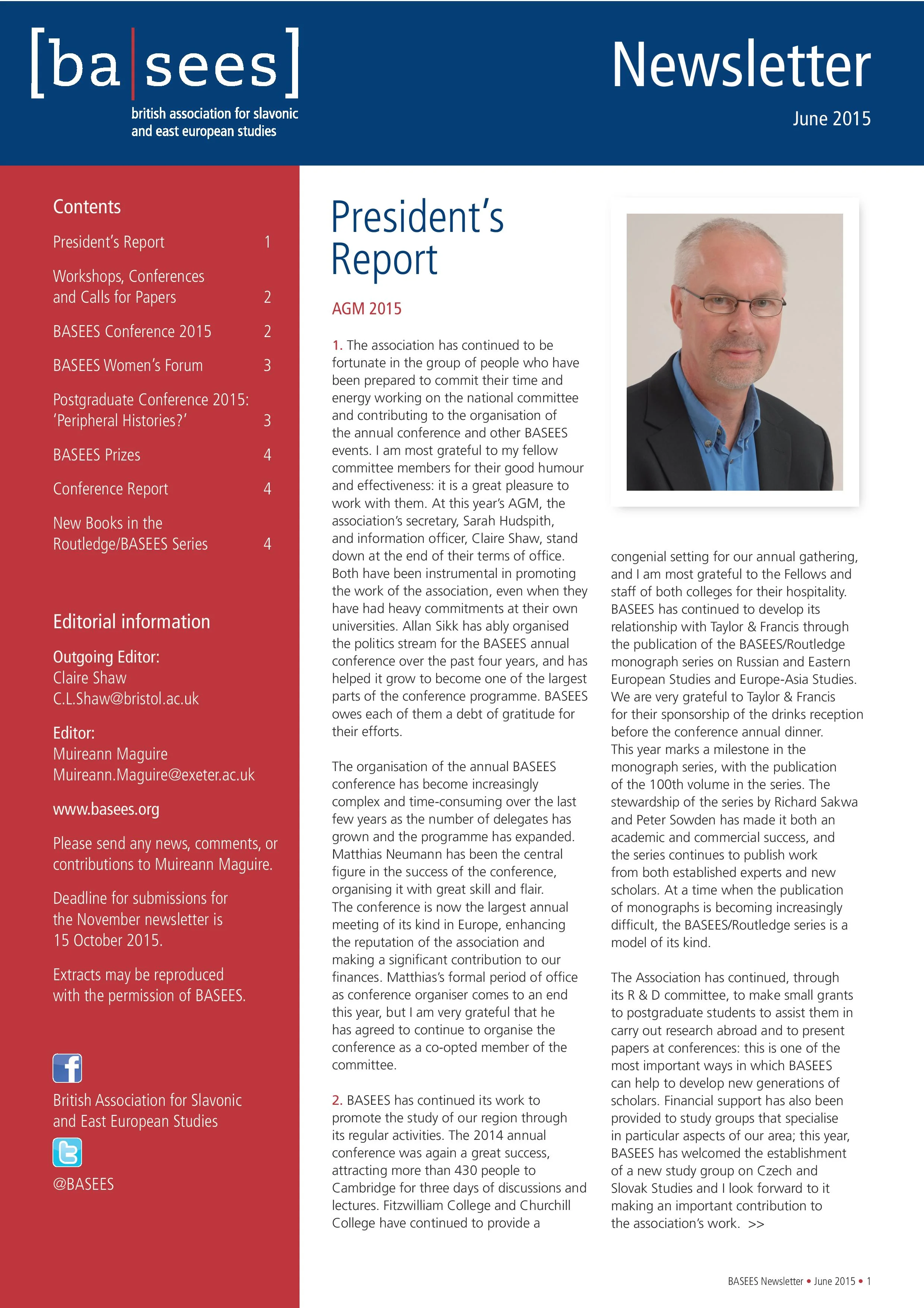 BASEES Newsletter - June 2015