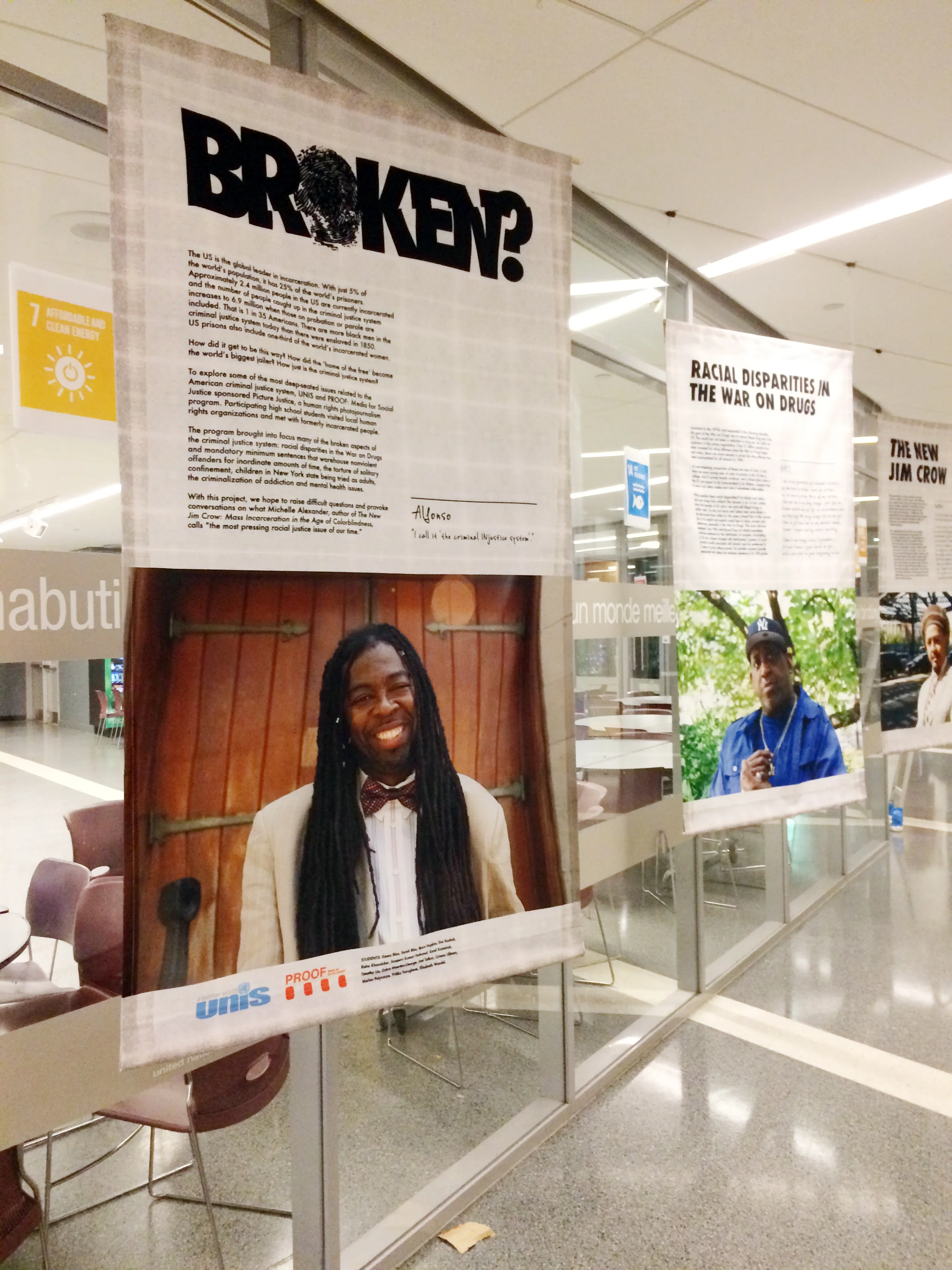 "Broken?" at UNIS, November 2015. Photo courtesy of PROOF: Media for Social Justice and UNIS.