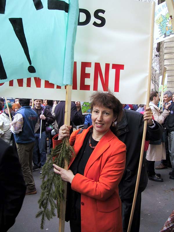 24 mars 2000, Yolande, lors d'une manifestation à Paris