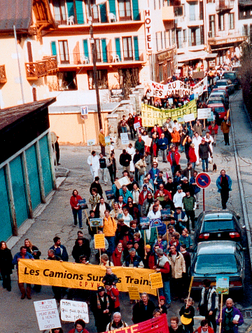 9 avril 2002, manifestation Chamonix