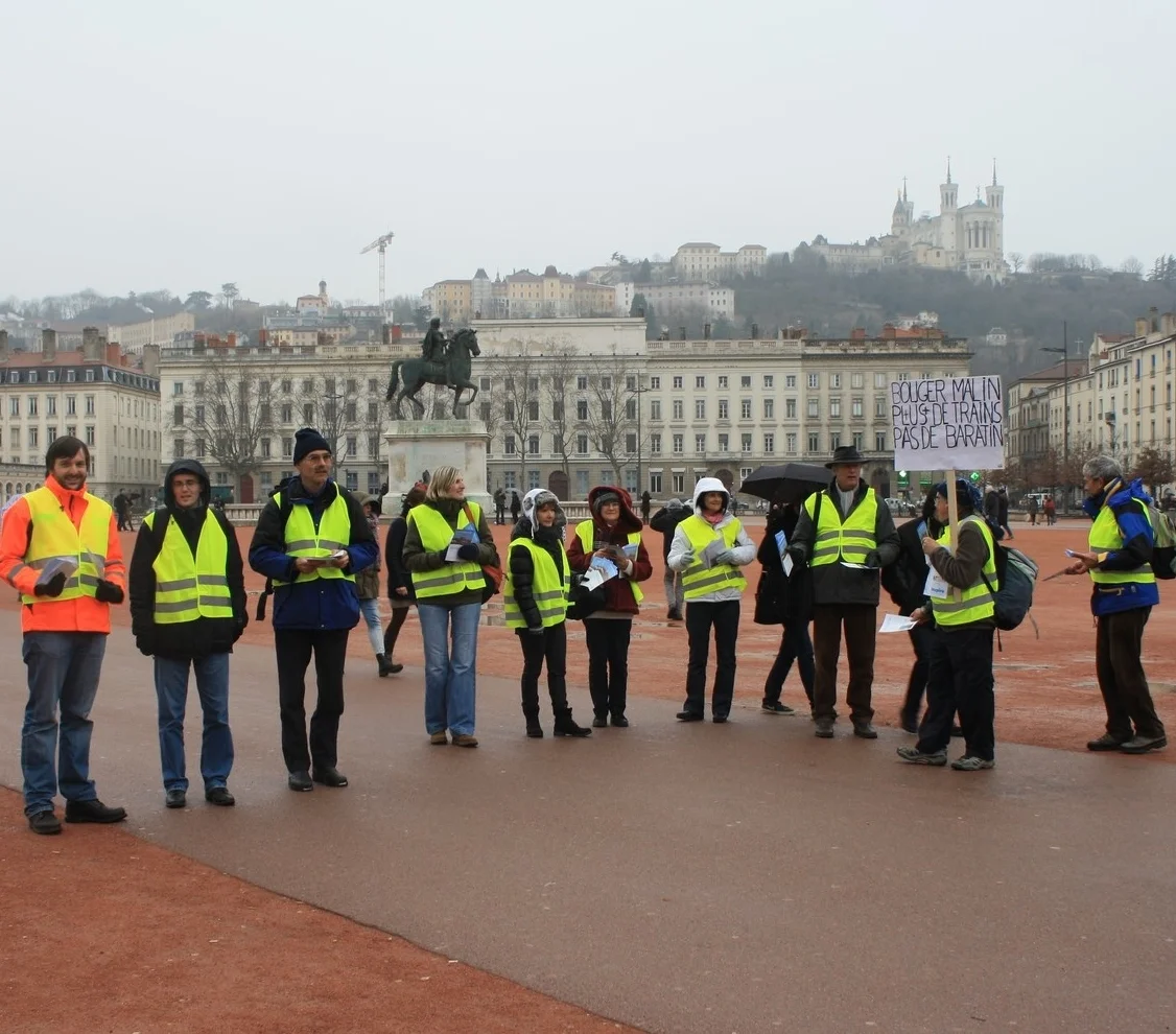 Action symbolique à Lyon le 24 janvier