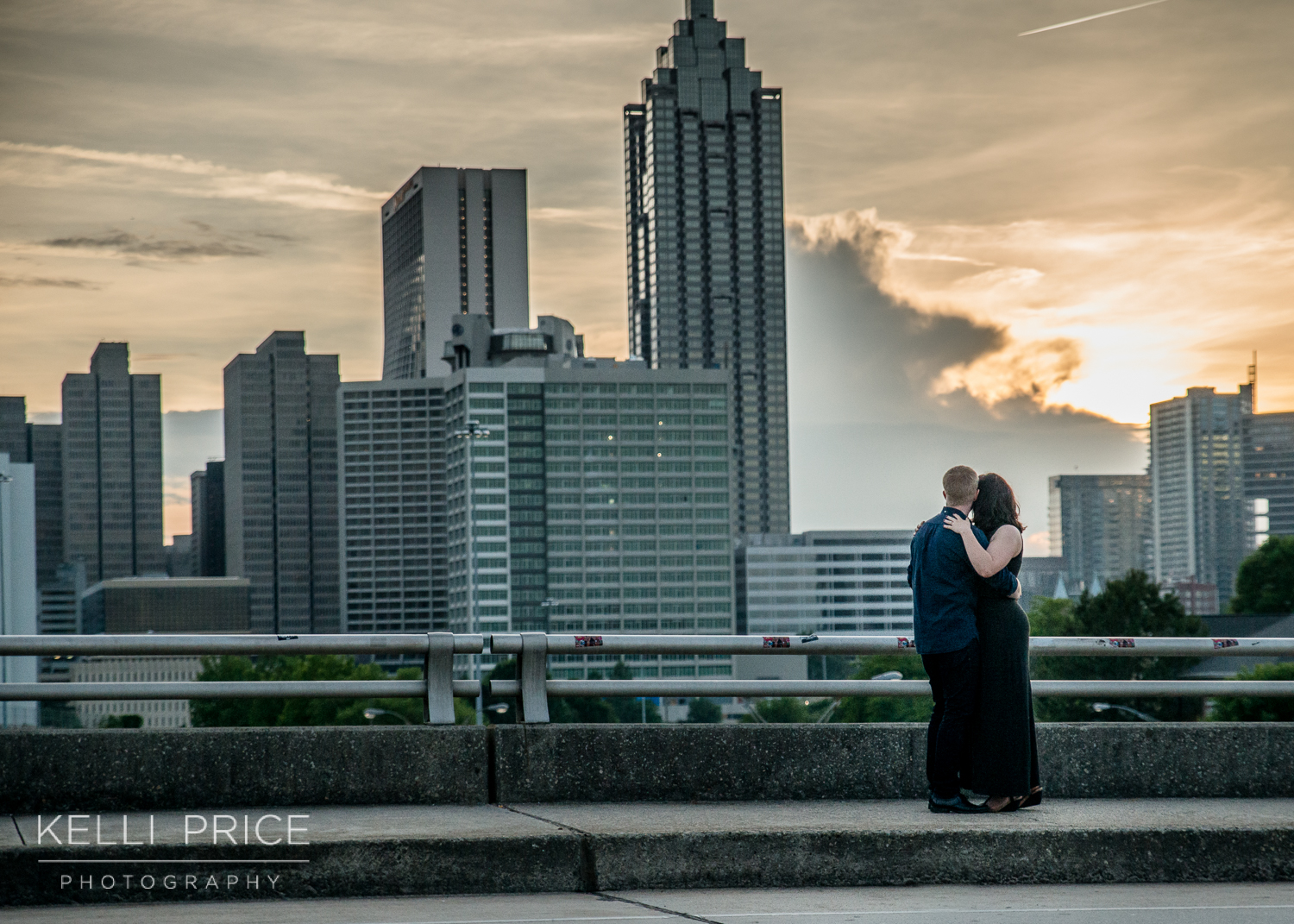 Engagement Session - Sunset on Jackson Street Bridge, Atlanta