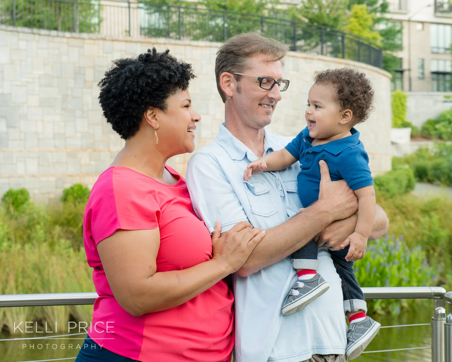 Peek-a-boo! 1 Year Old Family Session - Historic Old Fourth Ward Park, Atlanta, Georgia