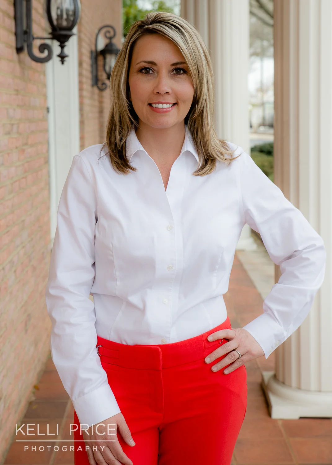 Berkshire Hathaway Realtor, Janet, outside their main office in Roswell, Georgia
