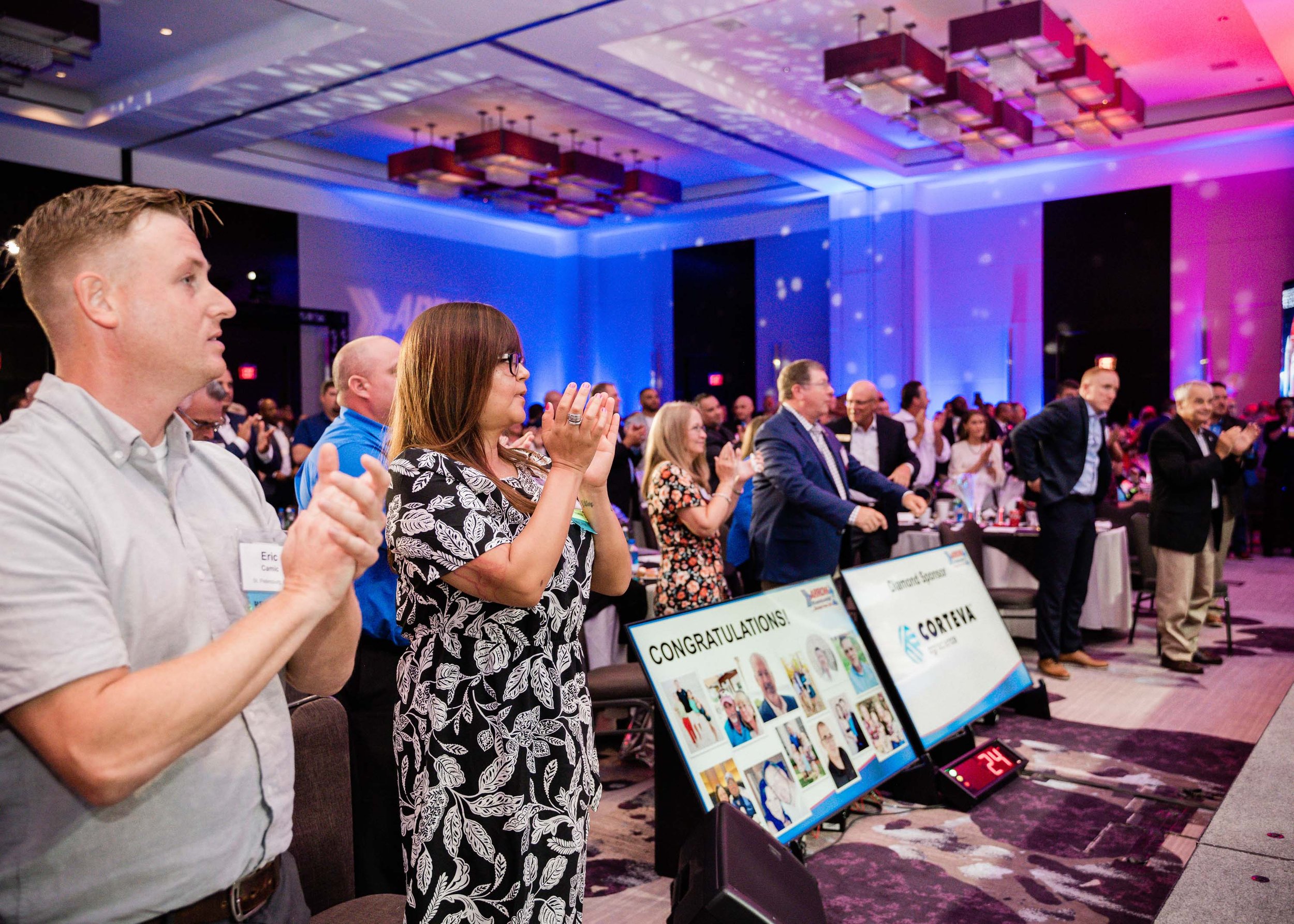  Employees clapping at the Arrow Exterminator’s Awards Gala at the Loews in Atlanta, Georgia.  