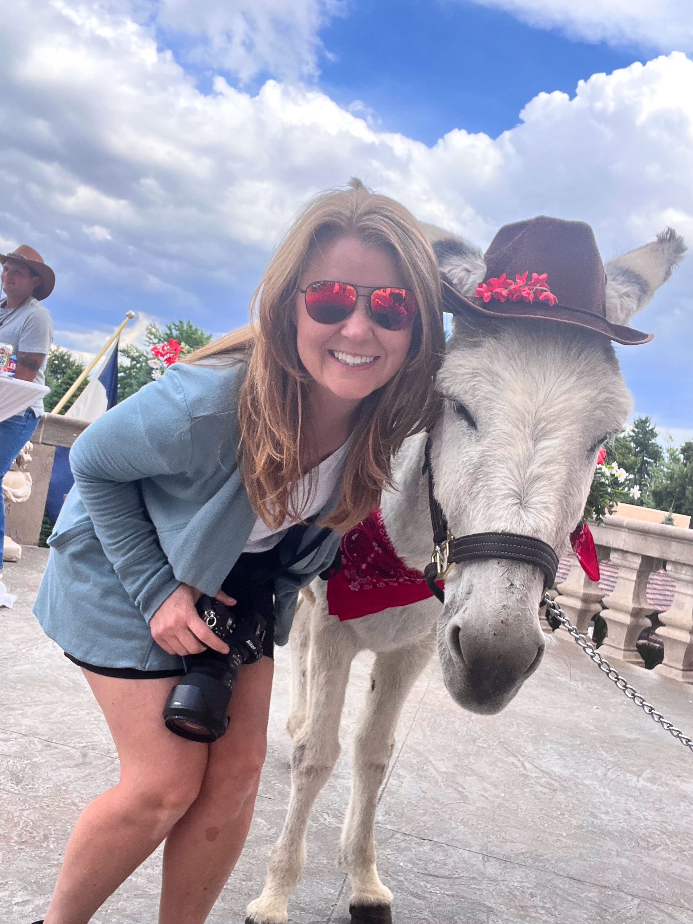 Another candid with the beer burro during Arrow's registration in Colorado Springs