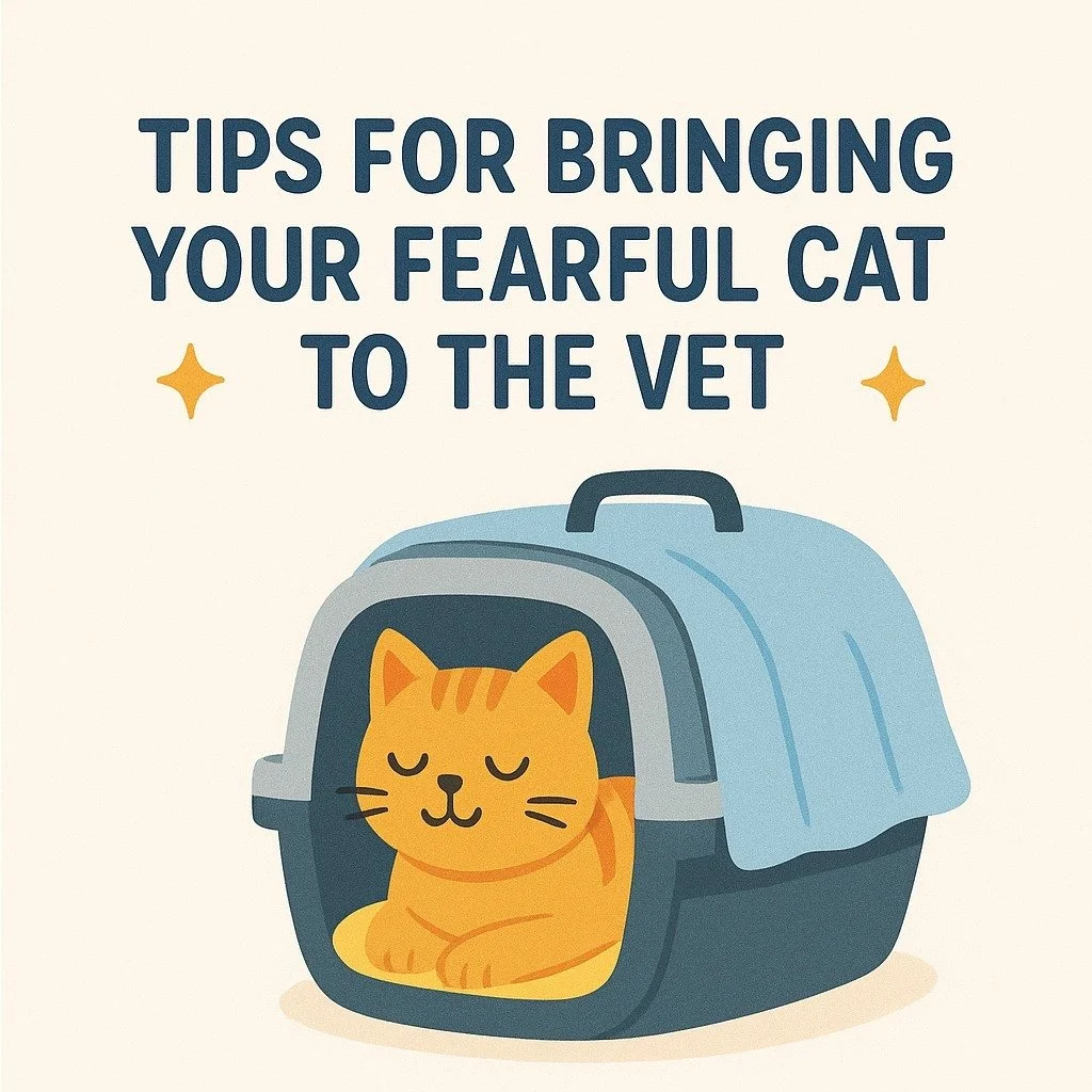 🐱✨ Tips for Bringing Your Fearful Cat to the Vet ✨🐱

We know vet visits can be stressful for some cats &mdash; and their humans too! Here are a few tips to help make the trip a little smoother:

✔️ Get them used to the carrier &ndash; Leave the car