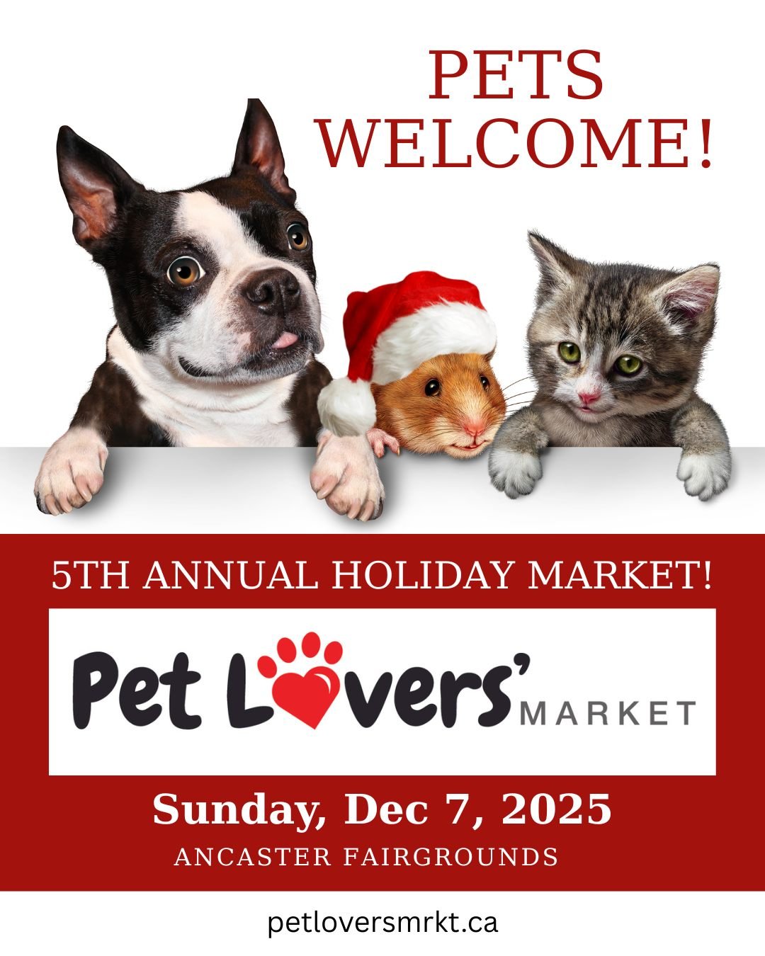 Hello pet owners! 

Pet Lovers Market is THIS SUNDAY! Spencer Creek Animal Hospital will be there as a vendor and hope to see as many of you there as possible. 

We are offering a 'show-special' for $50 flat for a musculoskeletal assessment by Dr. An