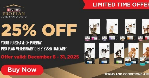 In the spirit of giving, Purina is offering 2 separate MyVetStore promotions to finish out 2025!!

Timing: December 8-31

Happy Holidays!