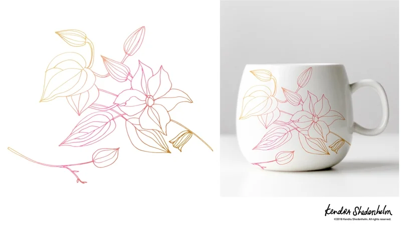 Floral in Rose and Gold
