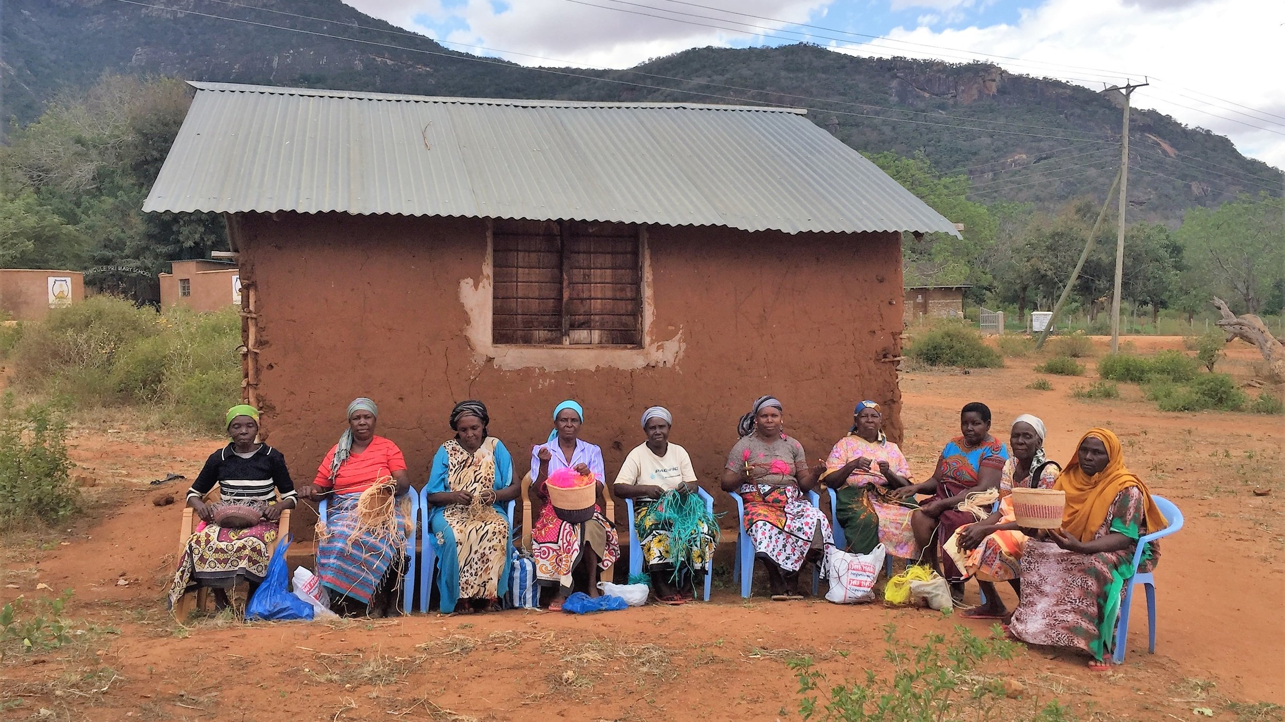 From left to right: Dorocus, Elpina, Josephine, Eunice, Margaret, Christine, Emarline, Hope, and Dorine